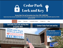 Tablet Screenshot of cedarparklockandkey.com